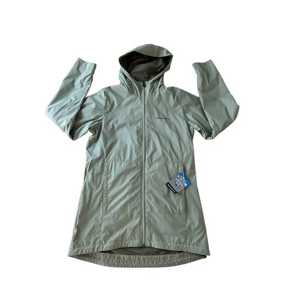 Columbia Women’s Green Switchback Lined Long Jacket Size M Long Sleeve - Picture 1 of 16
